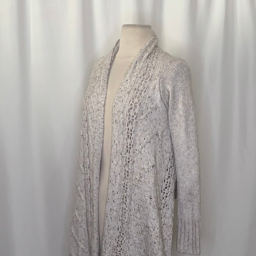 Anthropologie ANGEL OF THE NORTH Anais Cardigan Sweater Wool Blend Gray X-Small