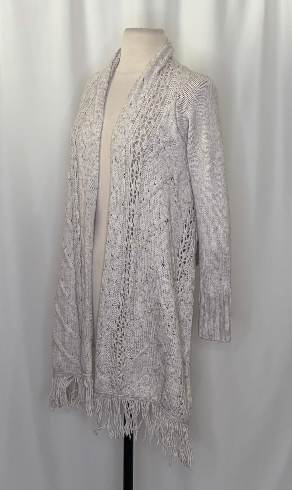 Anthropologie ANGEL OF THE NORTH Anais Cardigan Sweater Wool Blend Gray X-Small