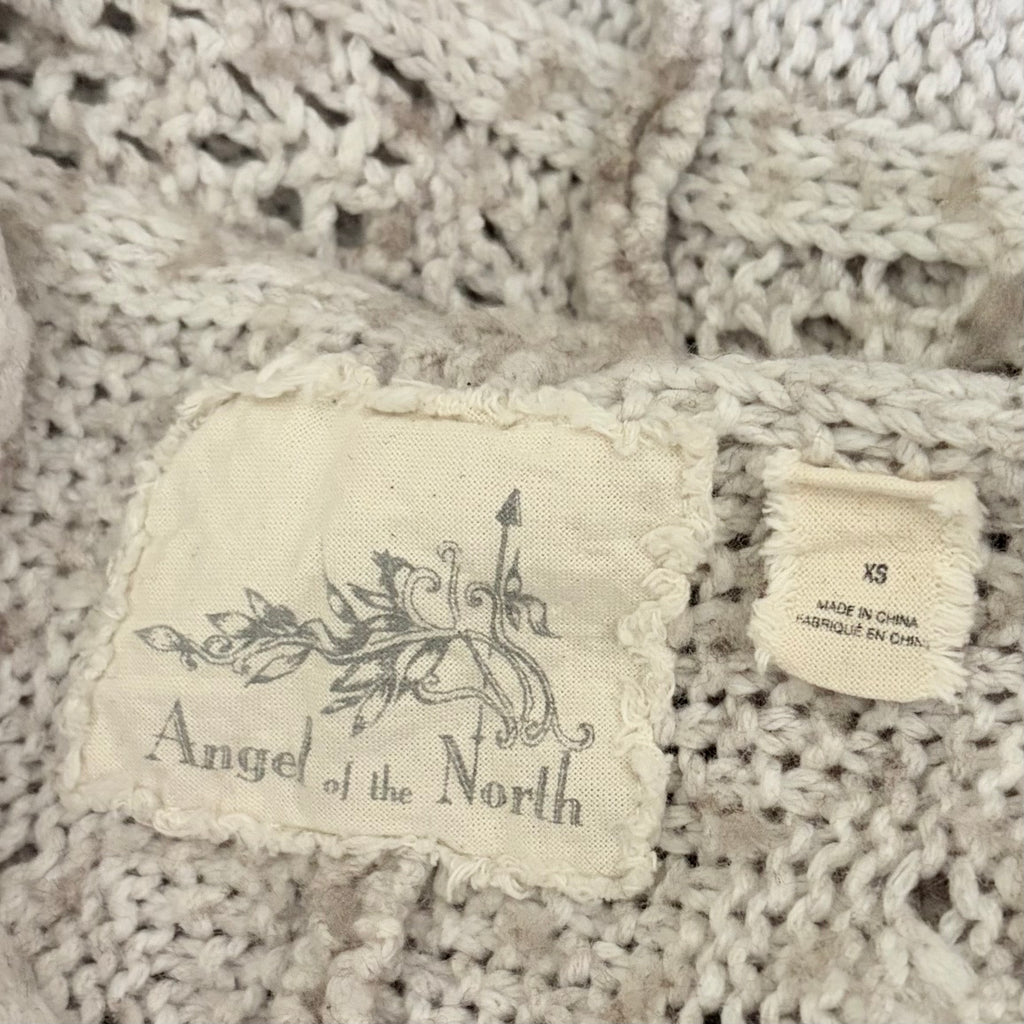 Anthropologie ANGEL OF THE NORTH Anais Cardigan Sweater Wool Blend Gray X-Small