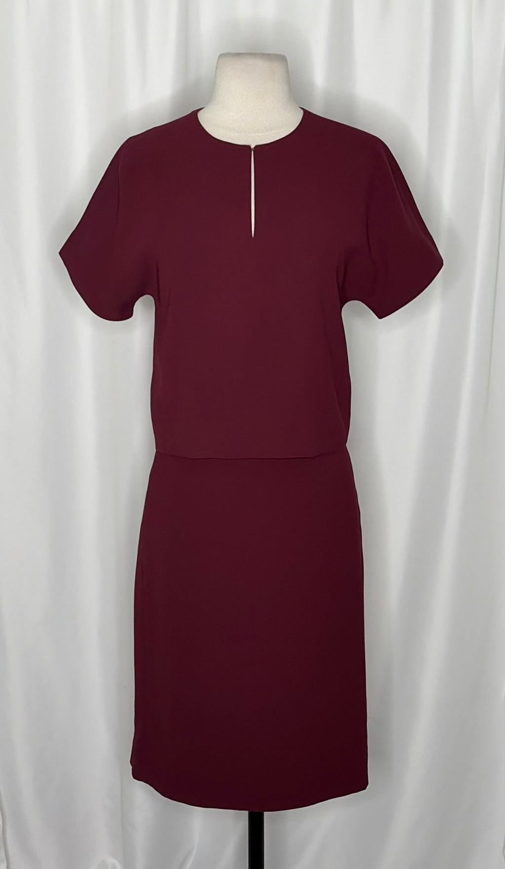 J. CREW 365 Crepe Cropped Top Pencil Skirt 2 Piece Set Skirt Burgundy Size 0