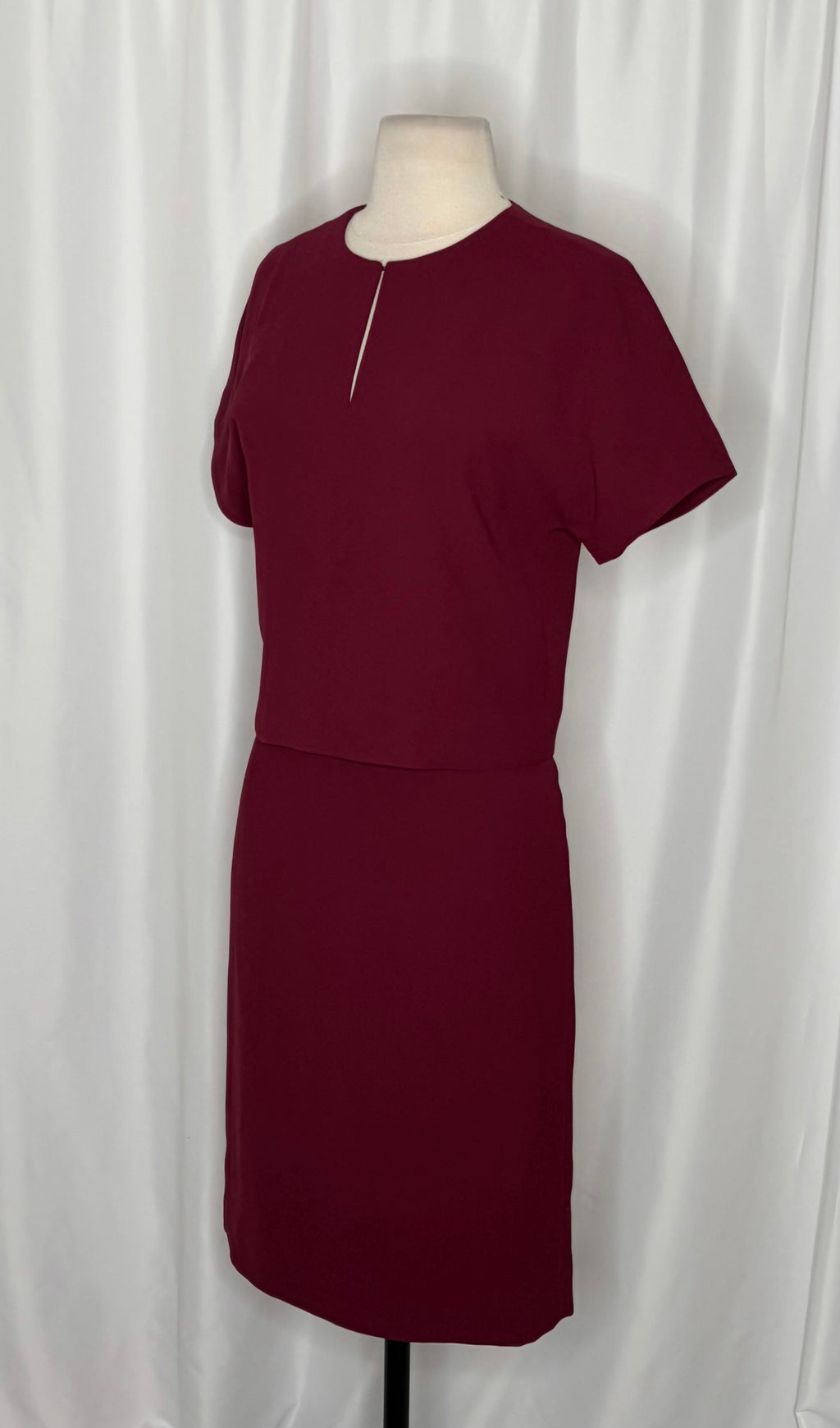 J. CREW 365 Crepe Cropped Top Pencil Skirt 2 Piece Set Skirt Burgundy Size 0