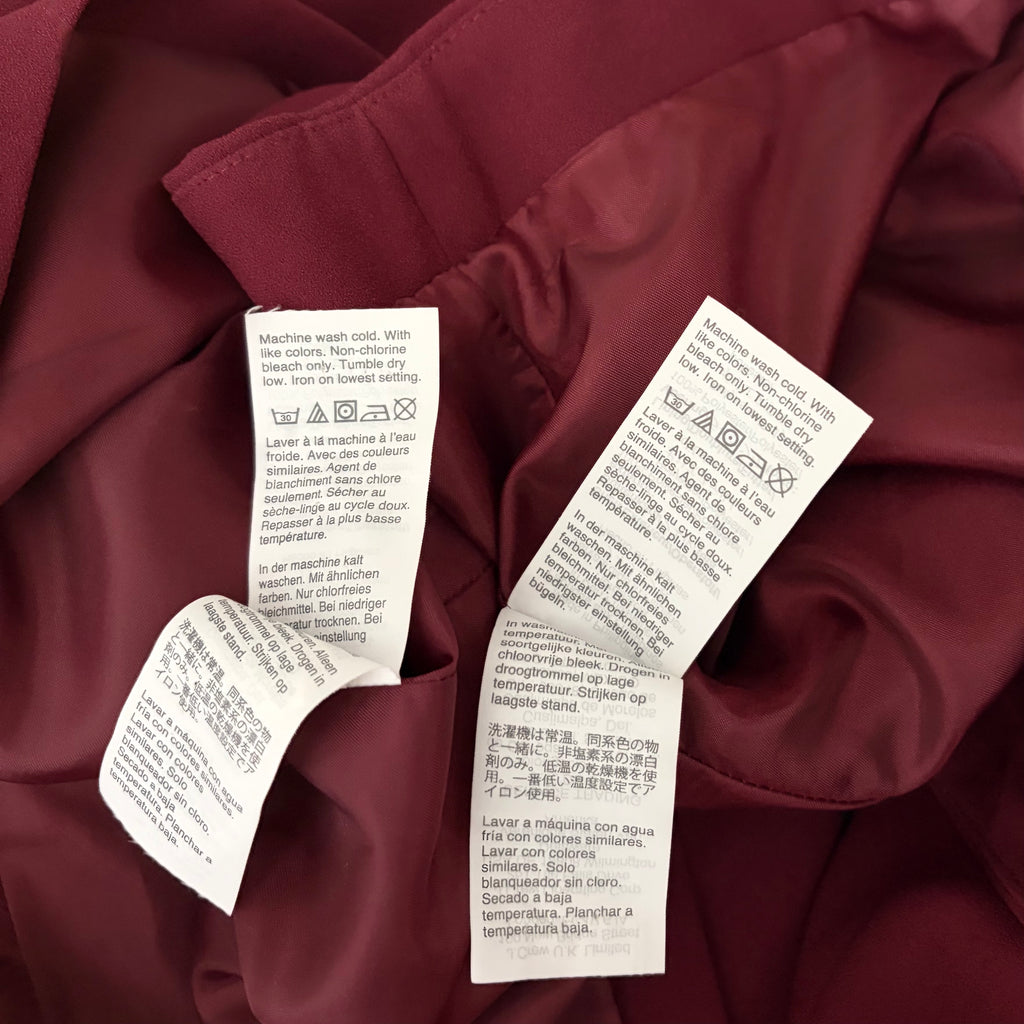 J. CREW 365 Crepe Cropped Top Pencil Skirt 2 Piece Set Skirt Burgundy Size 0