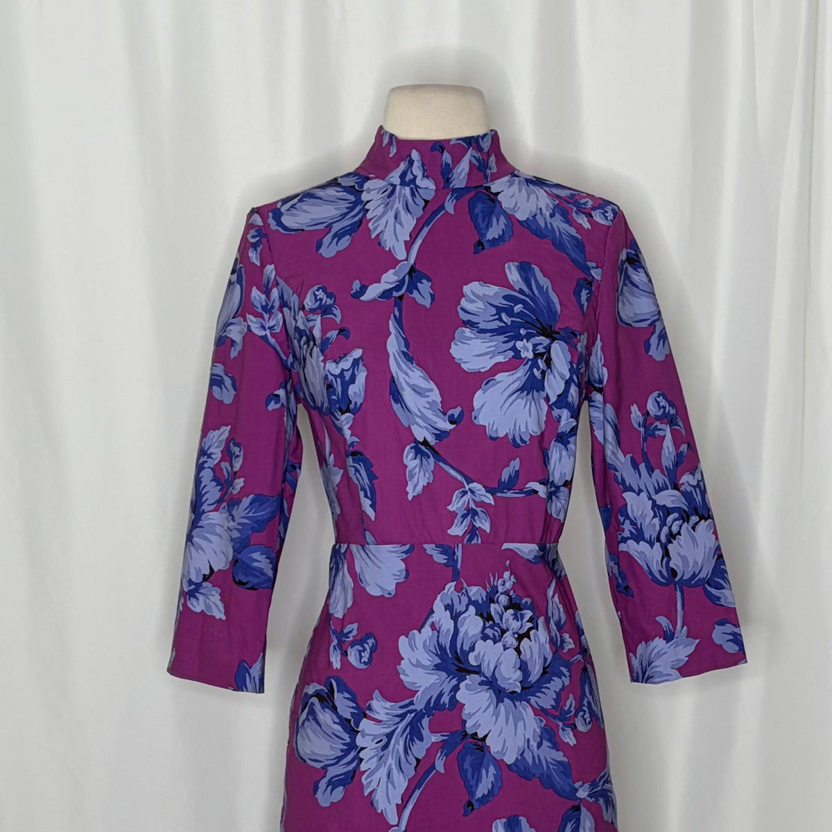 NWT Anthropologie MAEVE Mock-Neck Shift Mini Dress Floral Scalloped Size 6