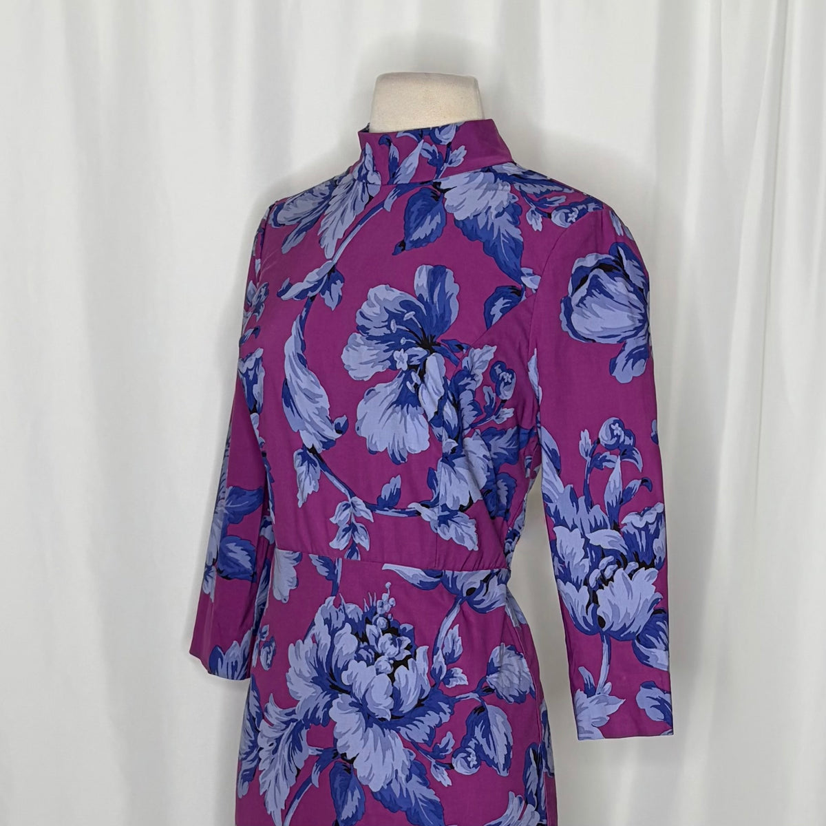 NWT Anthropologie MAEVE Mock-Neck Shift Mini Dress Floral Scalloped Size 6