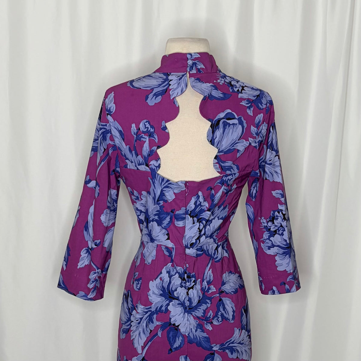 NWT Anthropologie MAEVE Mock-Neck Shift Mini Dress Floral Scalloped Size 6