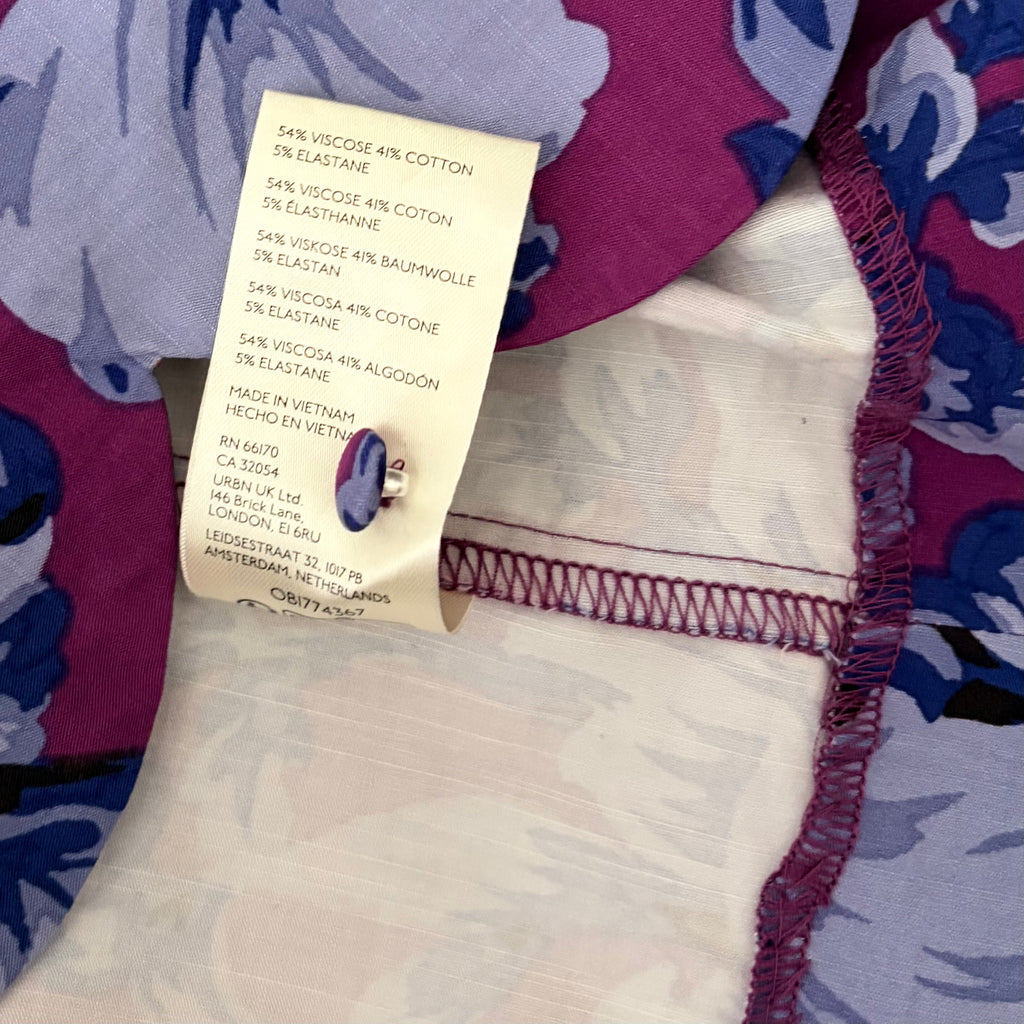 NWT Anthropologie MAEVE Mock-Neck Shift Mini Dress Floral Scalloped Size 6