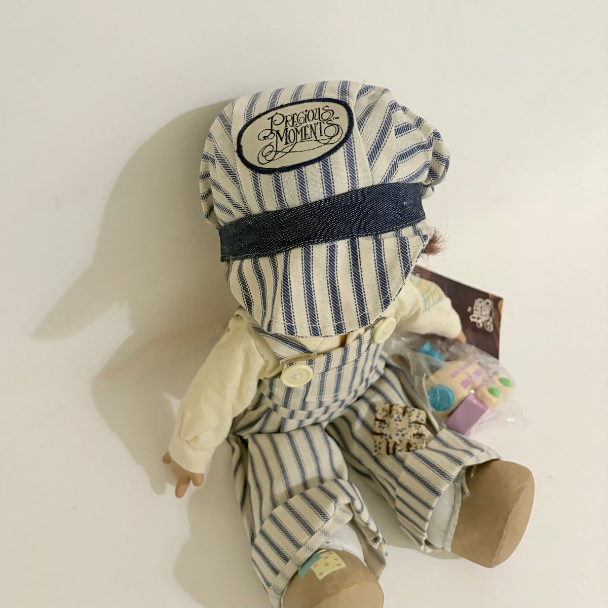NWT Vintage 1993 PRECIOUS MOMENTS Dusty the Engineer Doll Train 16” 1043