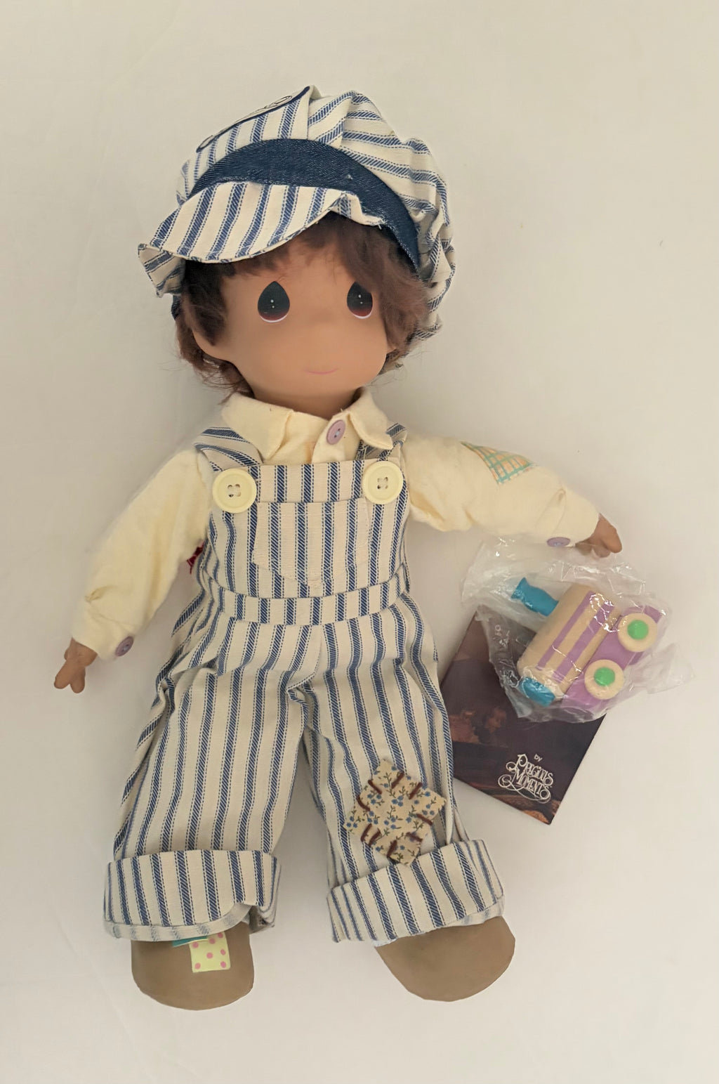 NWT Vintage 1993 PRECIOUS MOMENTS Dusty the Engineer Doll Train 16” 1043