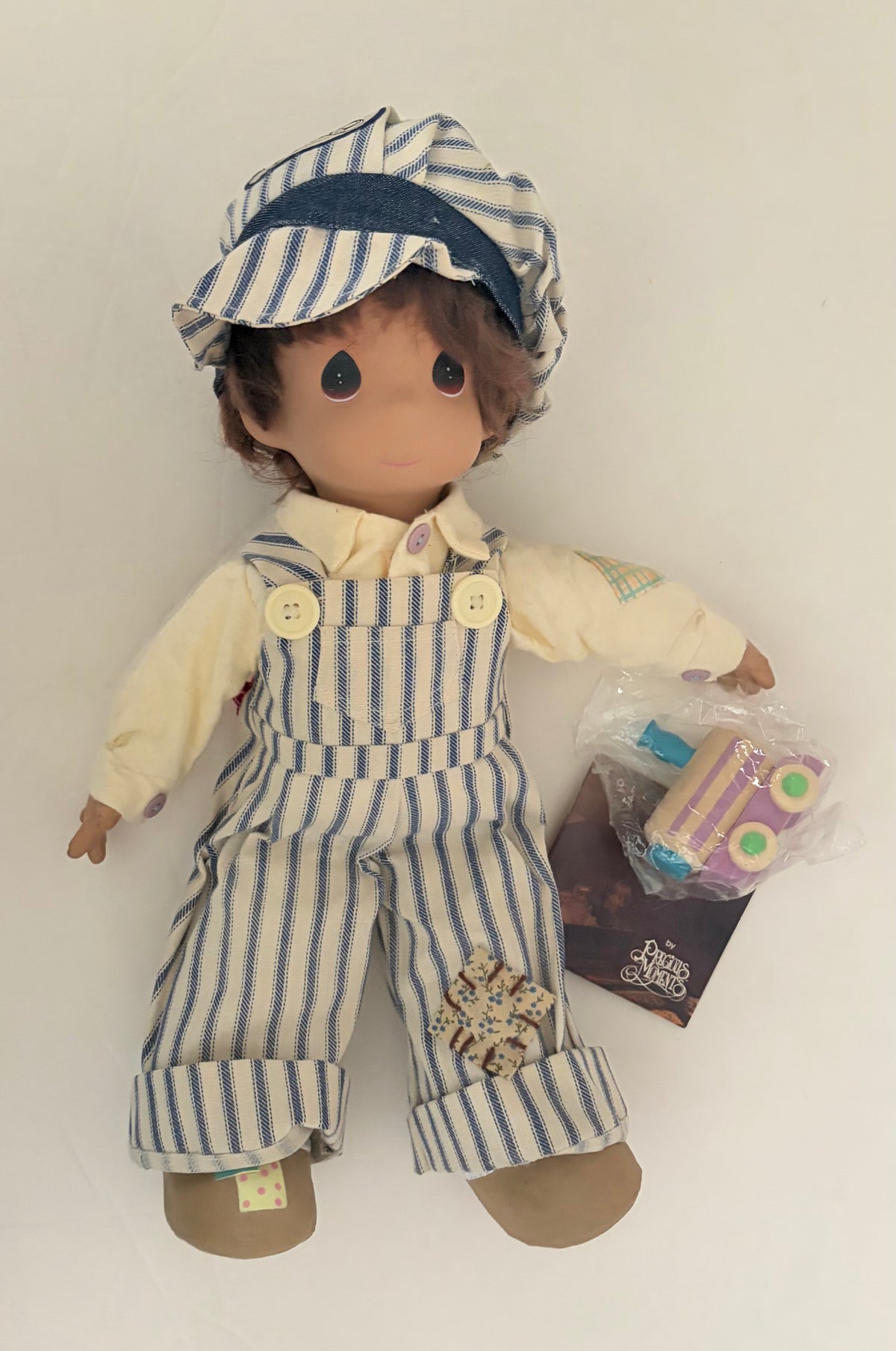 NWT Vintage 1993 PRECIOUS MOMENTS Dusty the Engineer Doll Train 16” 1043