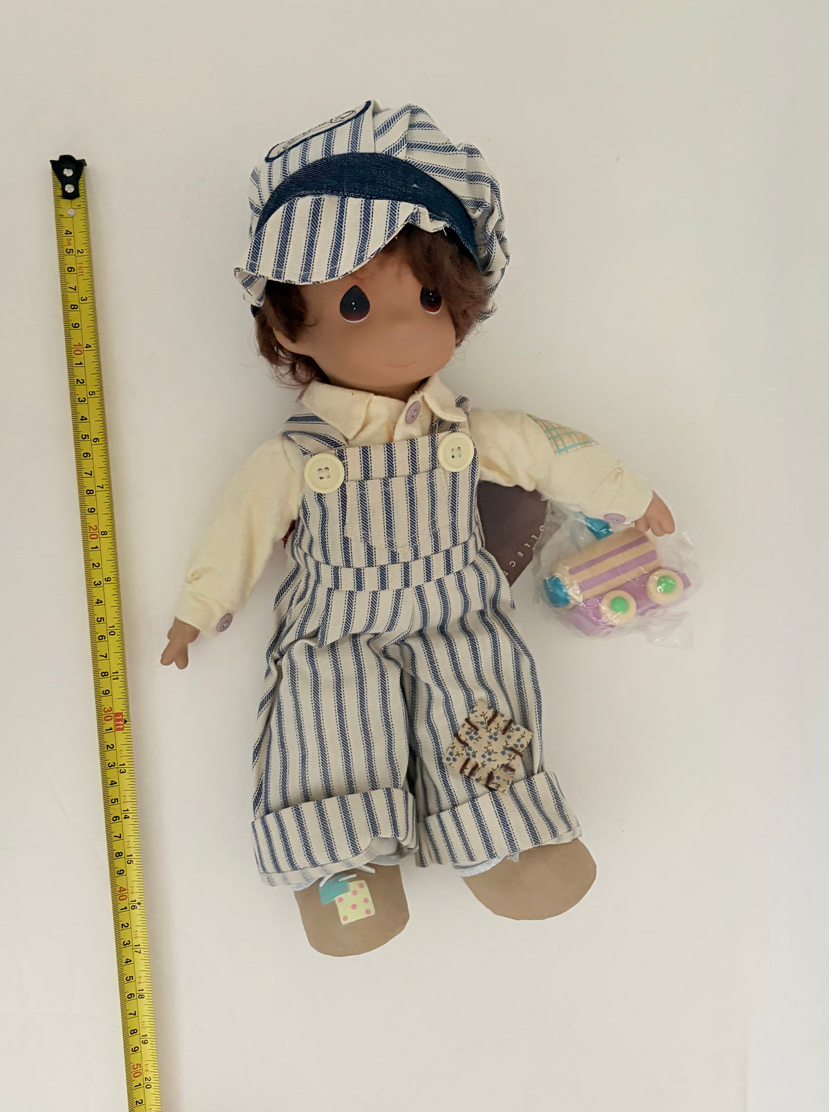 NWT Vintage 1993 PRECIOUS MOMENTS Dusty the Engineer Doll Train 16” 1043