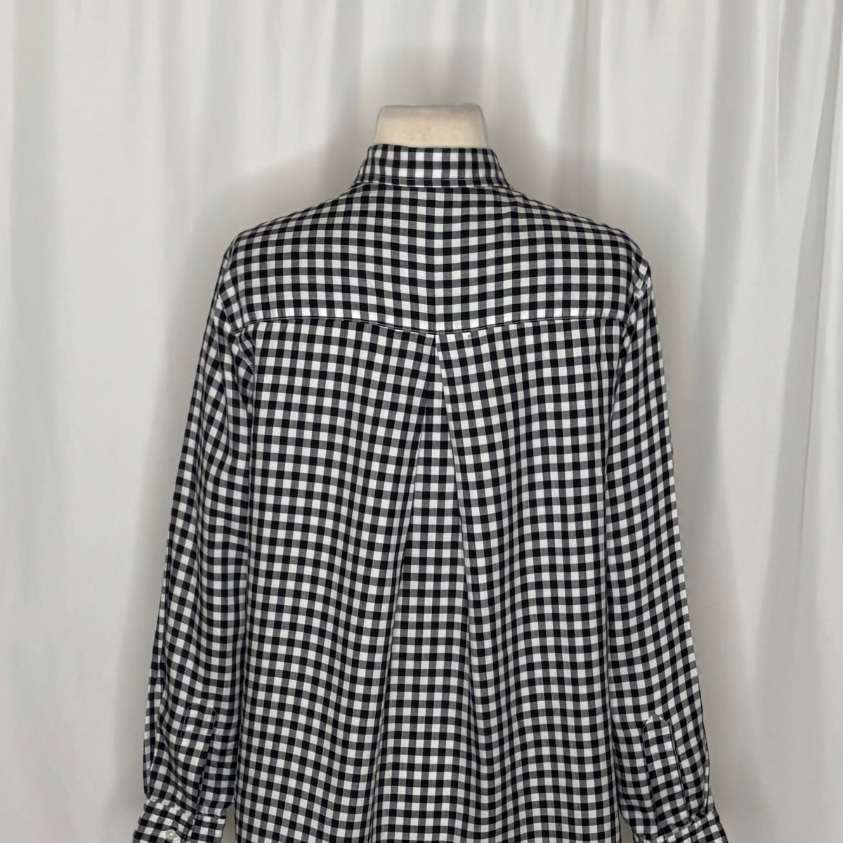GRAYSON The Hero Black White Gingham Button Front Shirt Blouse Size 02 Small