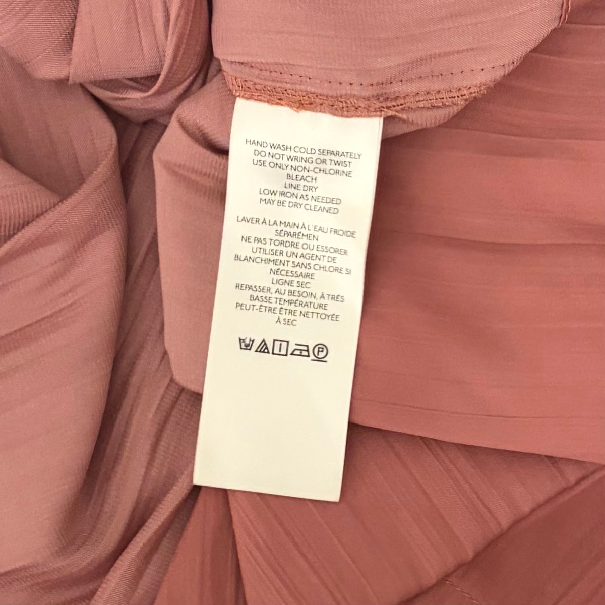 ANTHROPOLOGIE Somerset Satin Maxi Dress Rose Pink Mauve X-Small Petite XSP