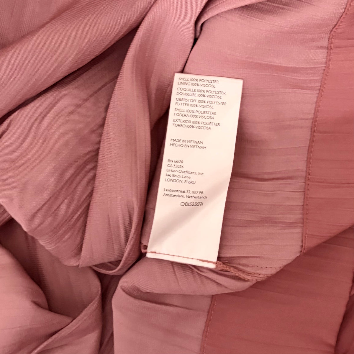 ANTHROPOLOGIE Somerset Satin Maxi Dress Rose Pink Mauve X-Small Petite XSP