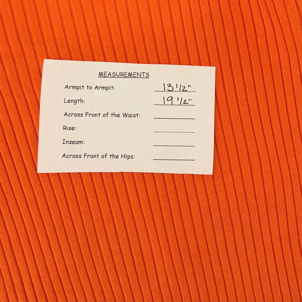 NWT!! ZARA Ribbed Turtleneck Sweater Bright Orange Fitted Knit Cropped Small