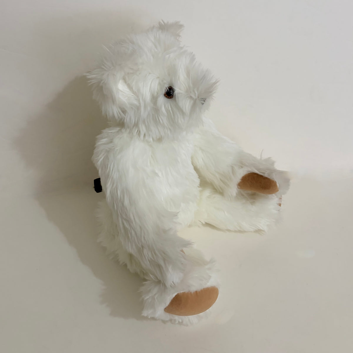 VERMONT TEDDY BEAR White Plush Jointed Bear 17" Stuffed Animal Made in USA 2009