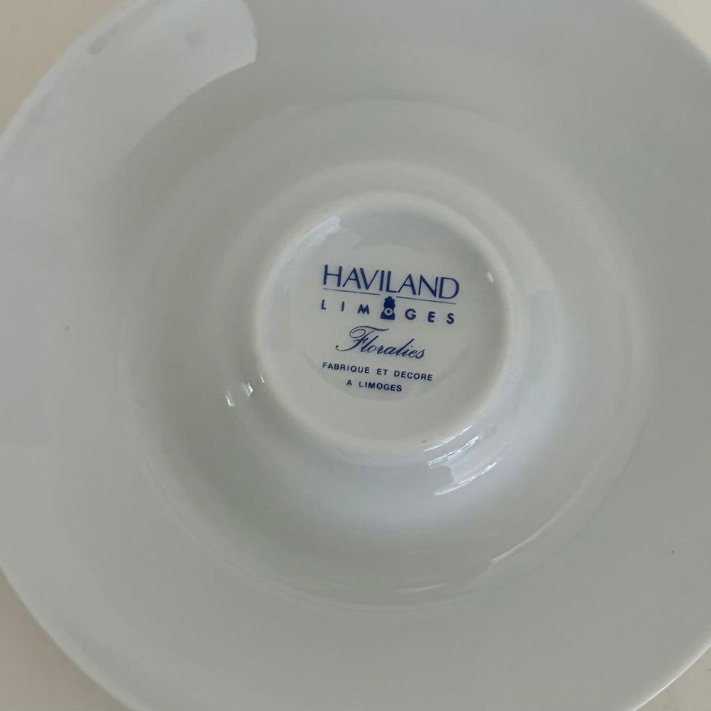HAVILAND Limoges Floralies Lithophane Candle Votive Floral Gold France French