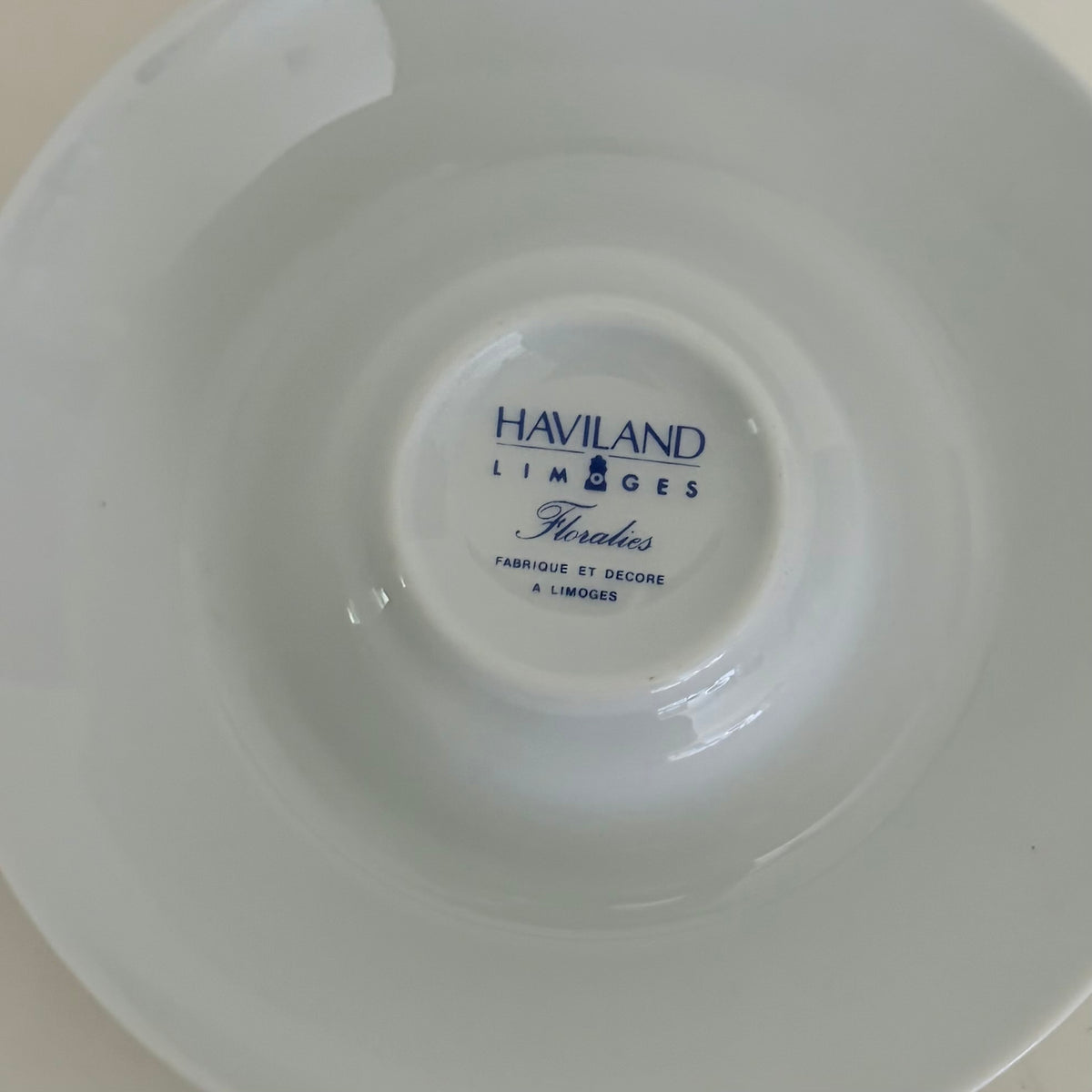 HAVILAND Limoges Floralies Lithophane Candle Votive Floral Gold France French