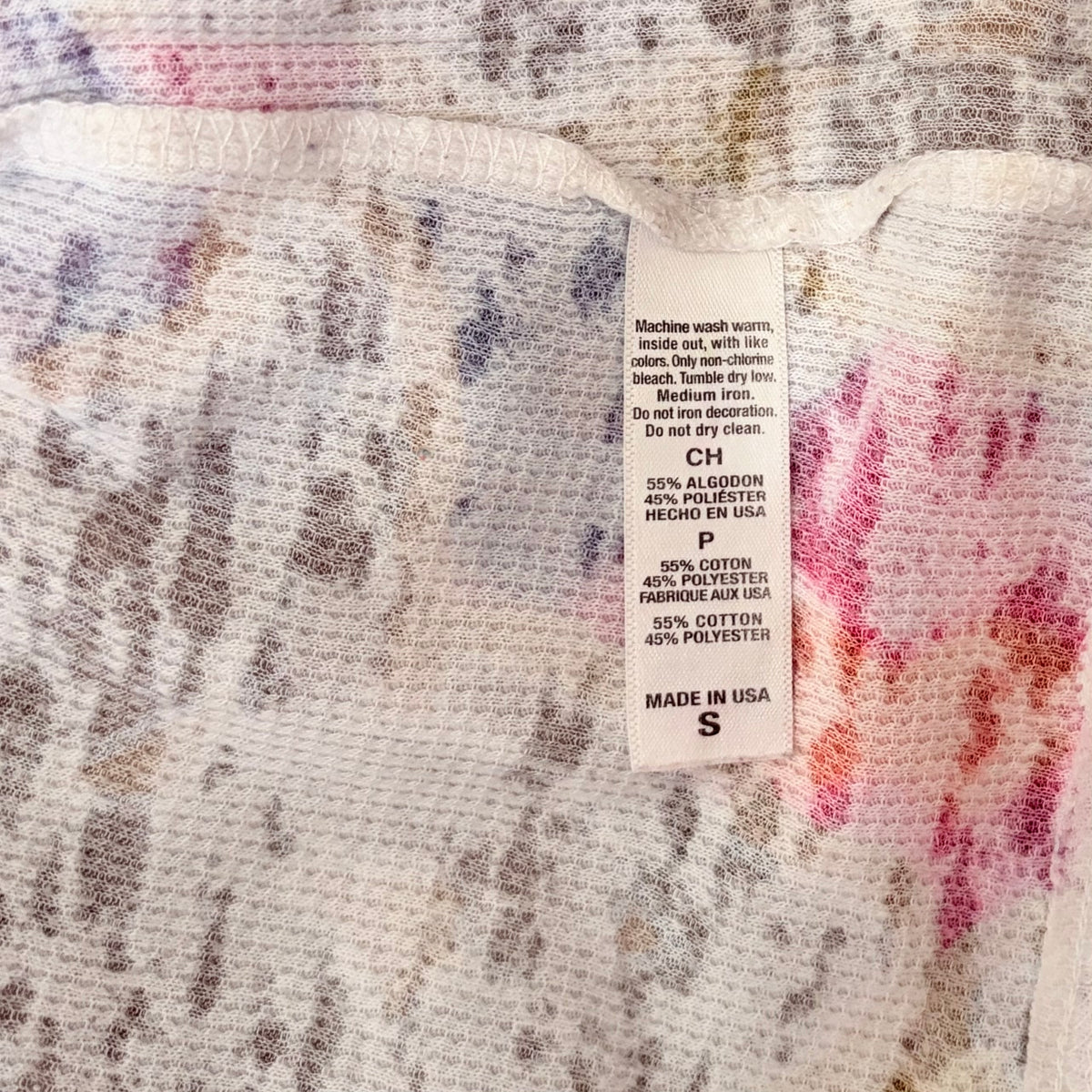 Sundance WHIMSY ROSE Taupe Floral Thermal Top Boho Bohemian Small Made in USA