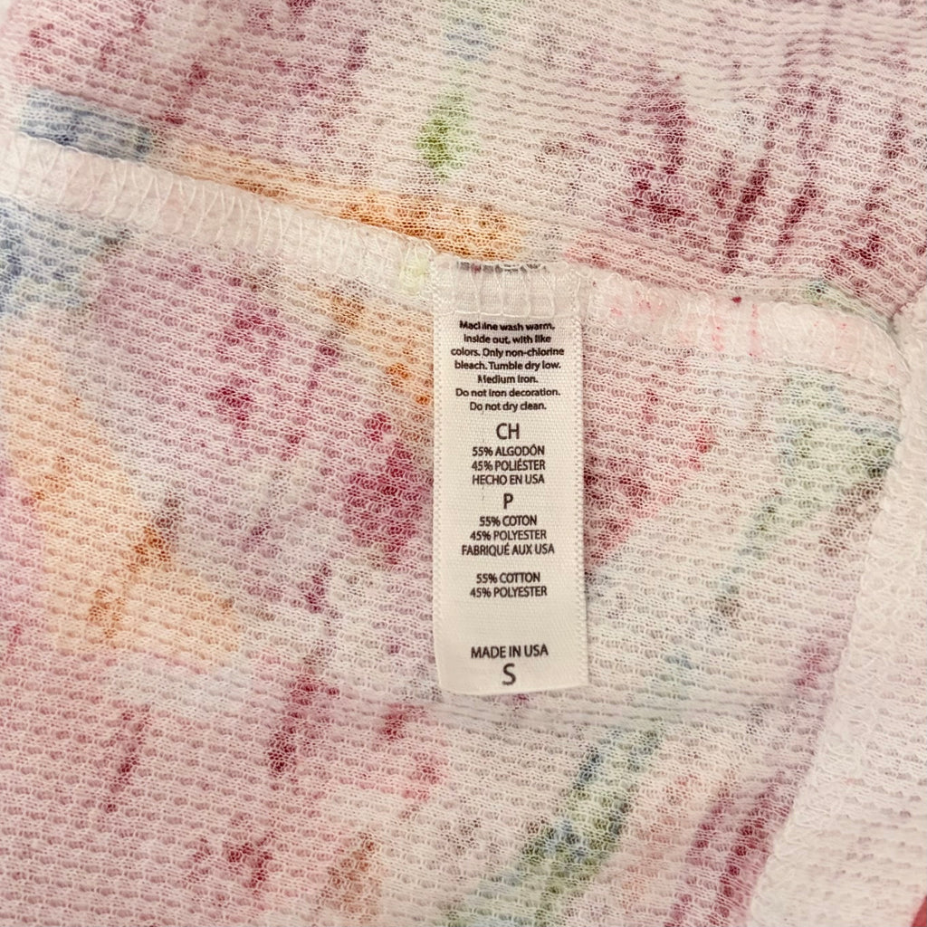 Sundance BEFORE + AGAIN Boho Floral Mixed Print Thermal Top Small Made in USA