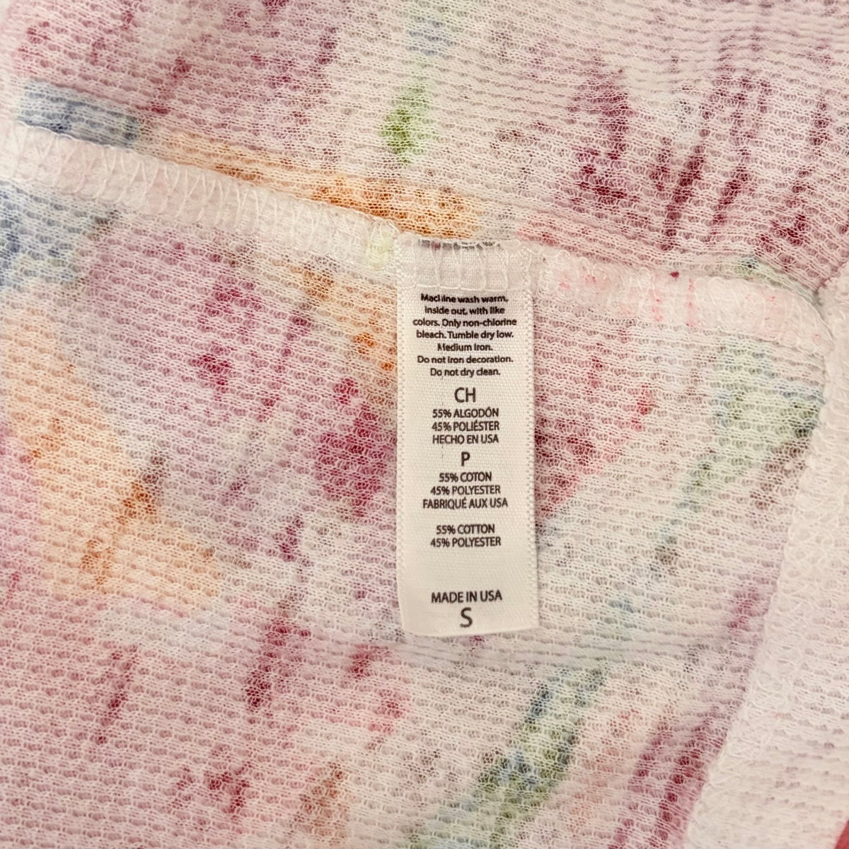 Sundance BEFORE + AGAIN Boho Floral Mixed Print Thermal Top Small Made in USA