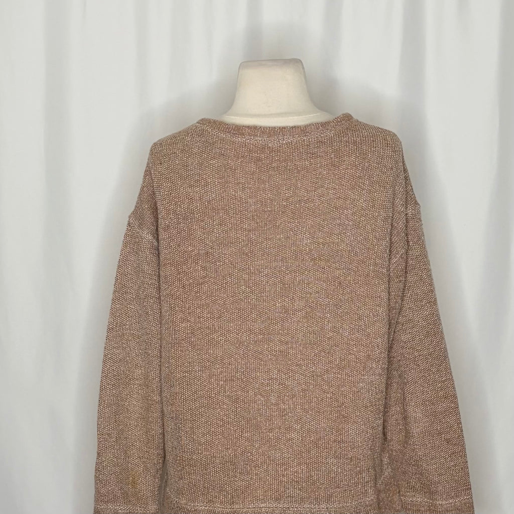 Anthropologie CP SHADES Pam Cotton Wool Sweatshirt Sweater Brown XS Made USA