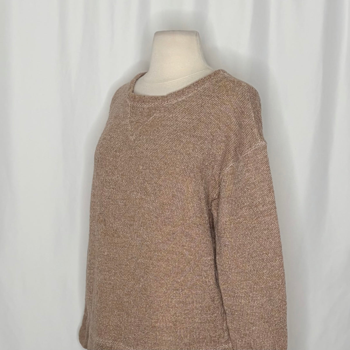 Anthropologie CP SHADES Pam Cotton Wool Sweatshirt Sweater Brown XS Made USA