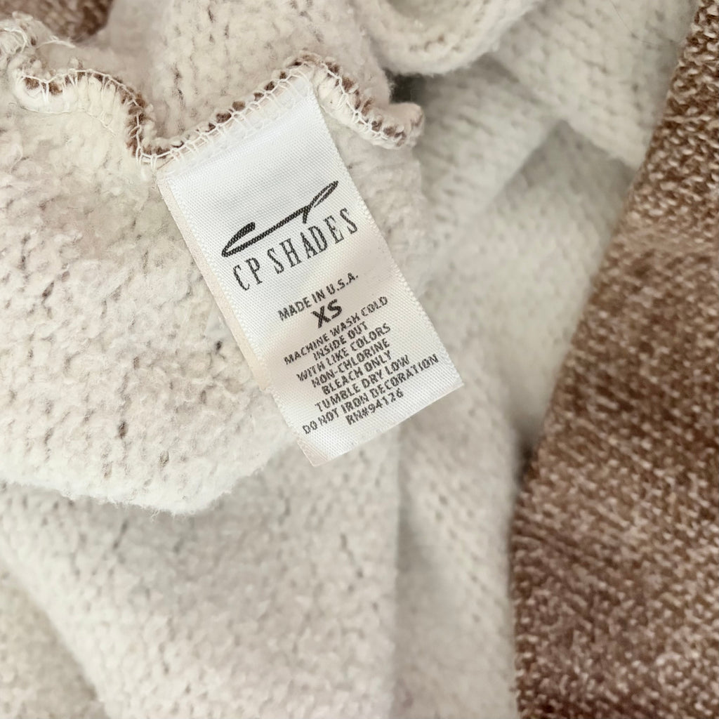 Anthropologie CP SHADES Pam Cotton Wool Sweatshirt Sweater Brown XS Made USA