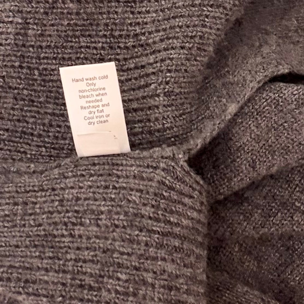 ATHLETA Spirit Wool Cashmere Wrap Cardigan Gray Longline Duster Pockets Small