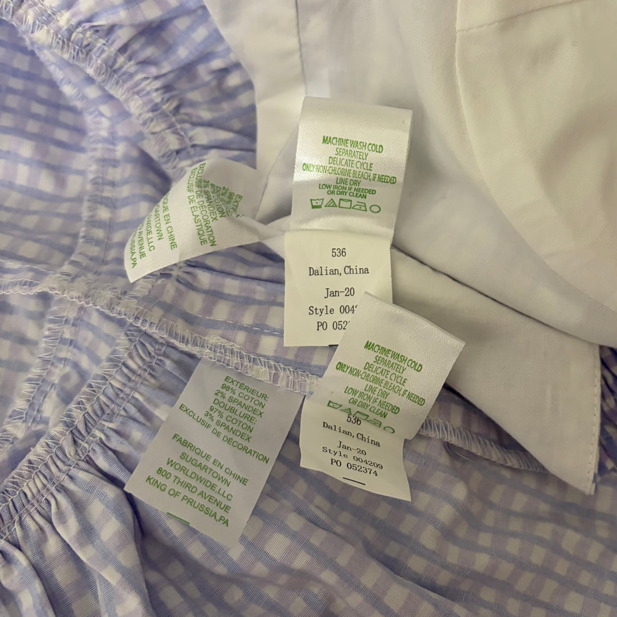 LILLY PULITZER Rosalie Lilac Gingham Crop Top Ruffle Skirt 2 Piece Size 2