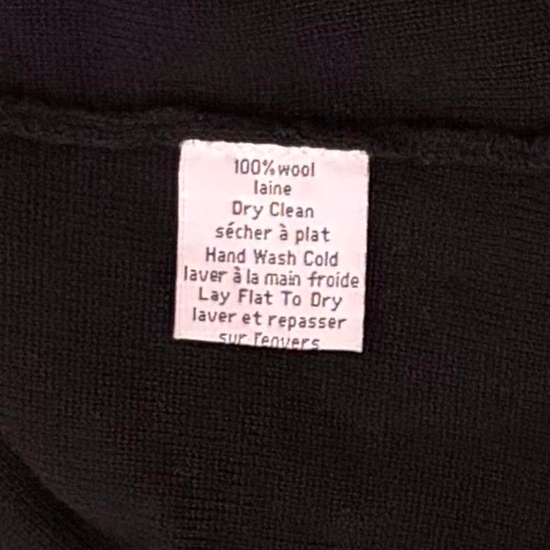 NEVE 100% Wool Quarter Zip Ski Sweater Black Red Nordic Après Size Medium