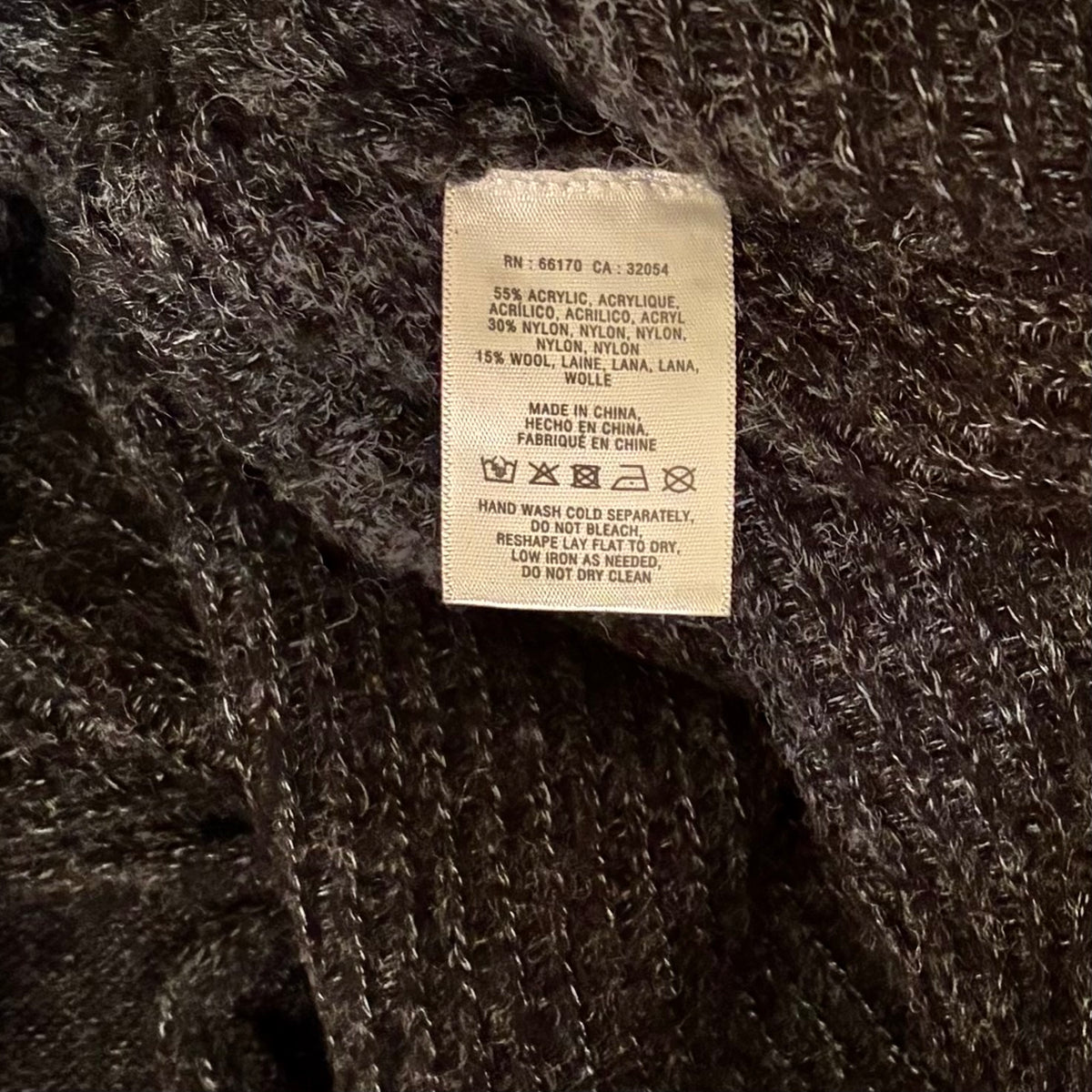 Anthropologie SLEEPING ON SNOW Primula Cocoon Cardigan Charcoal Gray Wool Large