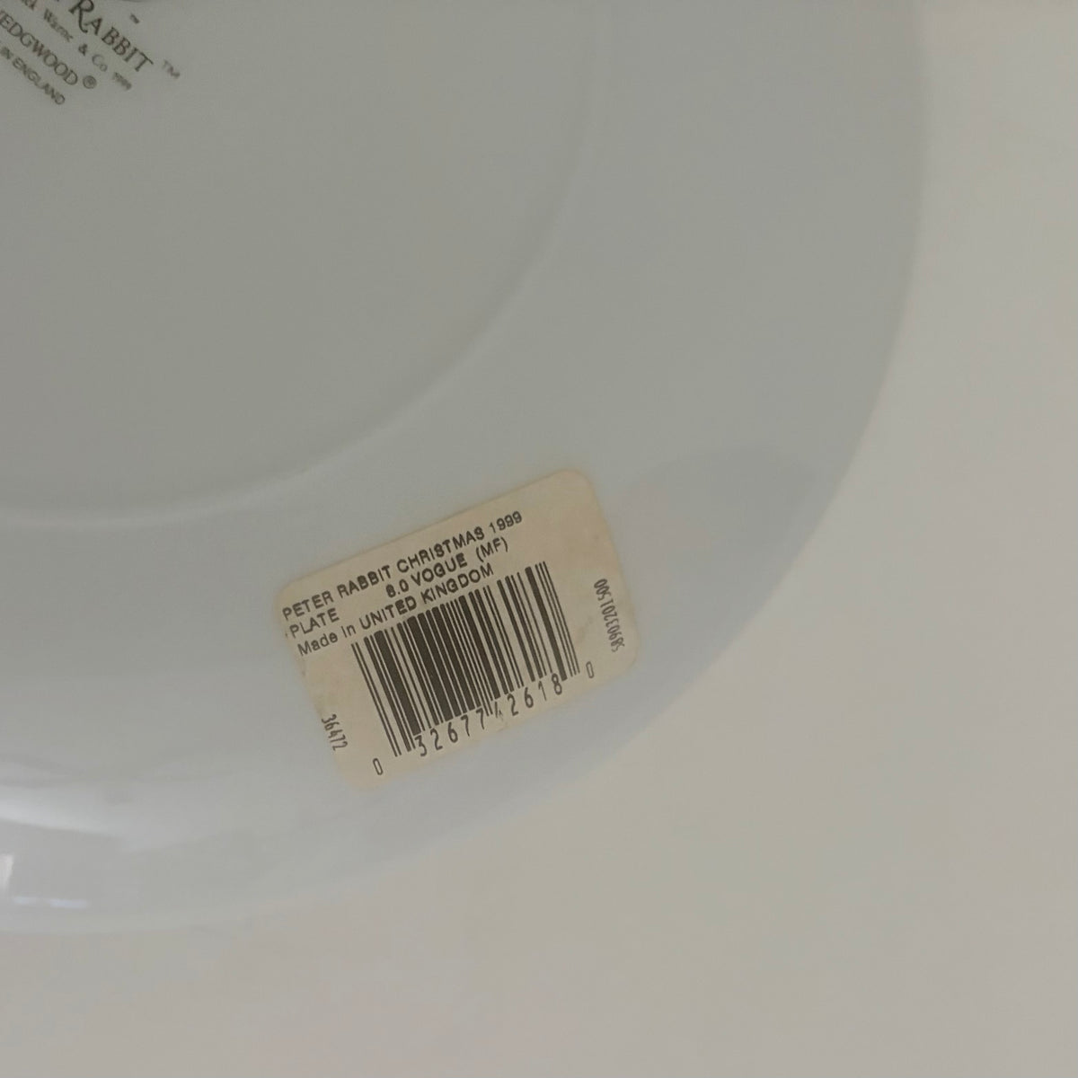 Vintage Wedgwood Peter Rabbit Christmas 1999 Plate 8 Inch