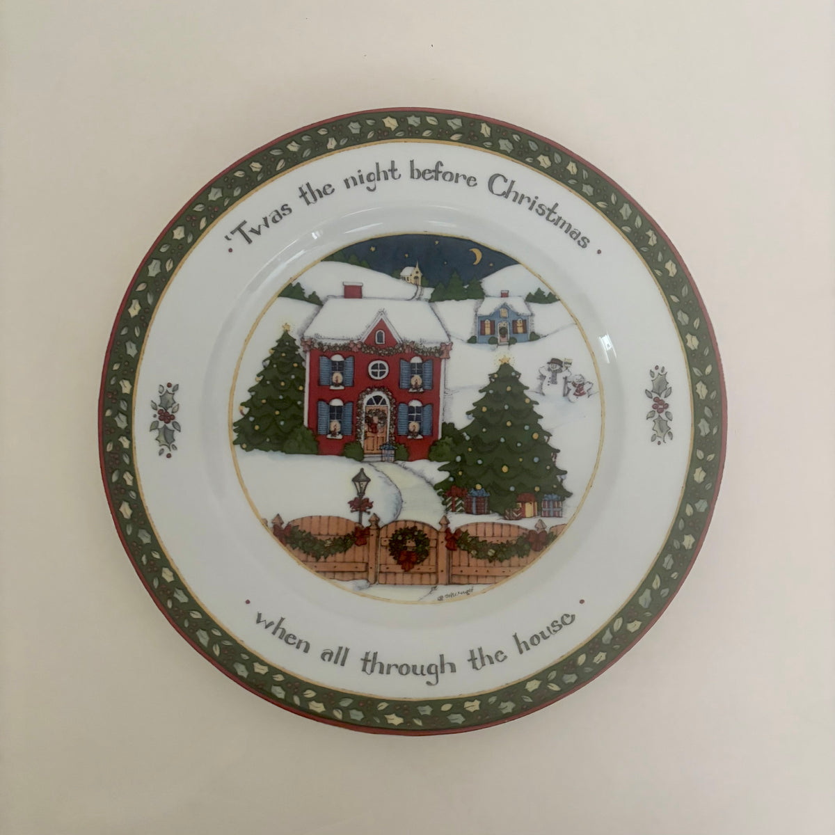 Vintage Susan Winget A Christmas Story Twas Night Before Plate