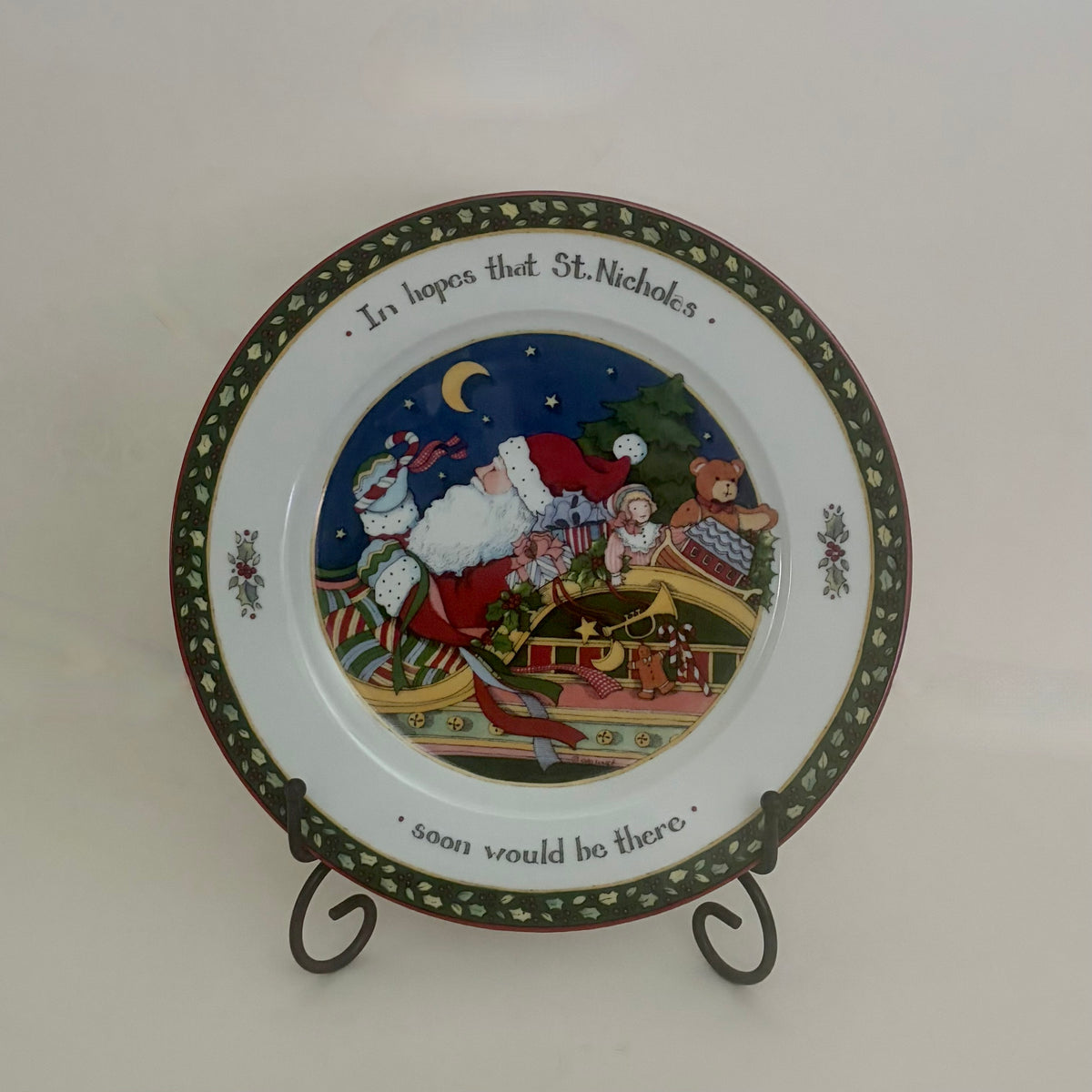 Vintage Susan Winget A Christmas Story St. Nicholas Plate