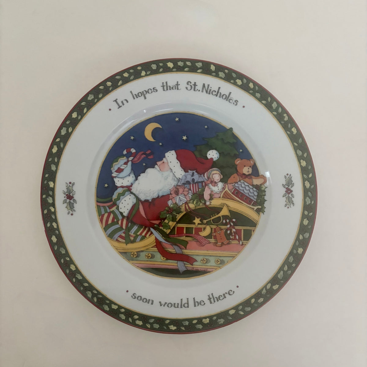 Vintage Susan Winget A Christmas Story St. Nicholas Plate