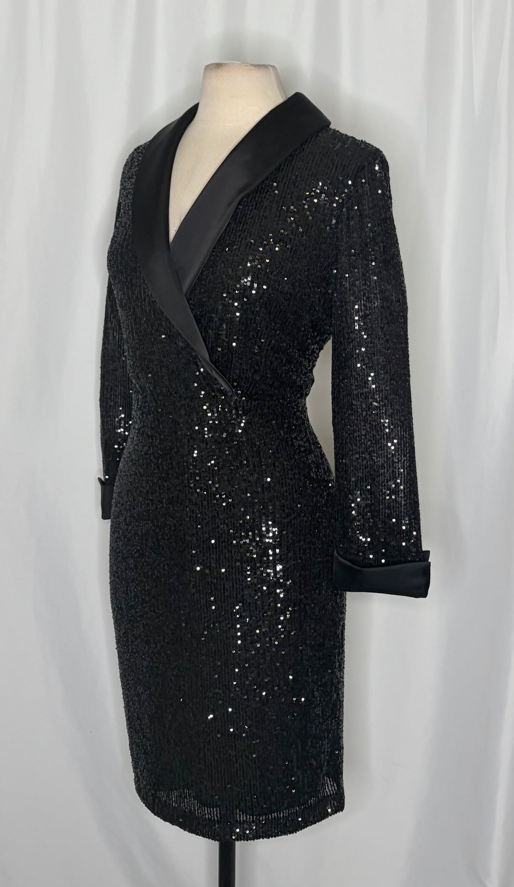 Joseph Ribkoff Signature Sequin Tuxedo Dress Size 10
