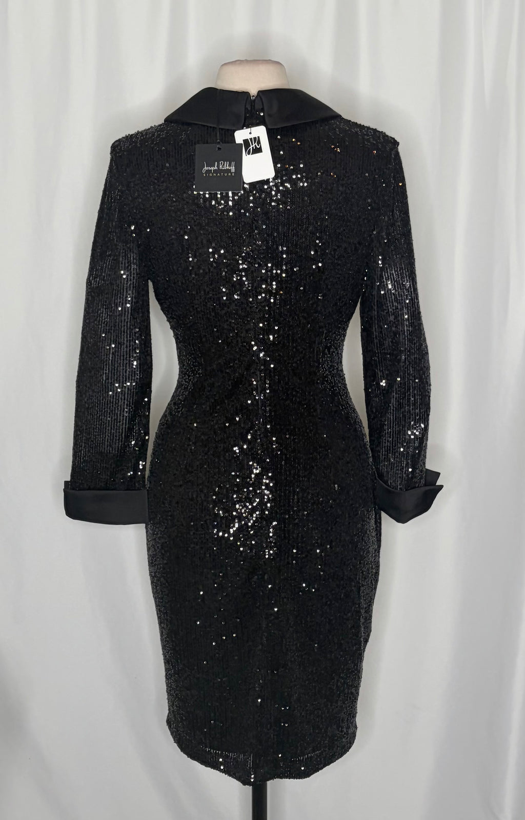 Joseph Ribkoff Signature Sequin Tuxedo Dress Size 10