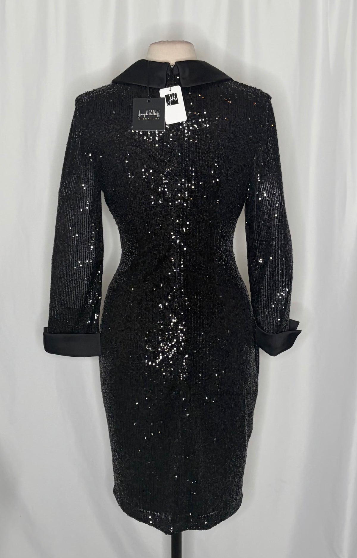 Joseph Ribkoff Signature Sequin Tuxedo Dress Size 10