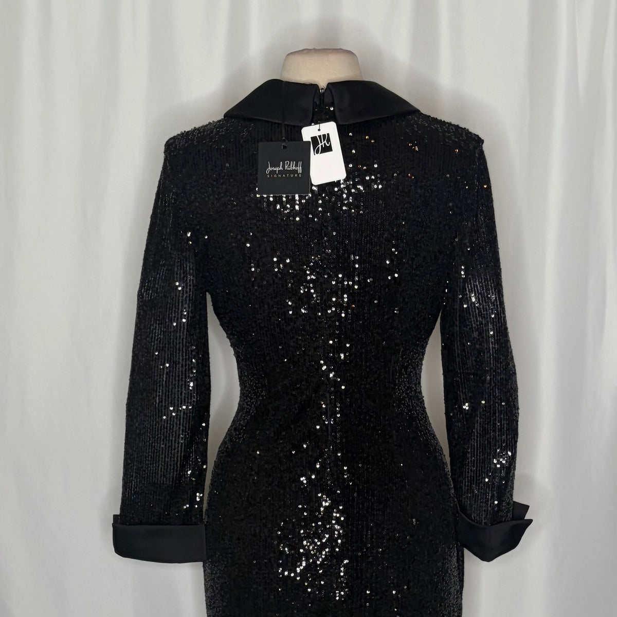 Joseph Ribkoff Signature Sequin Tuxedo Dress Size 10
