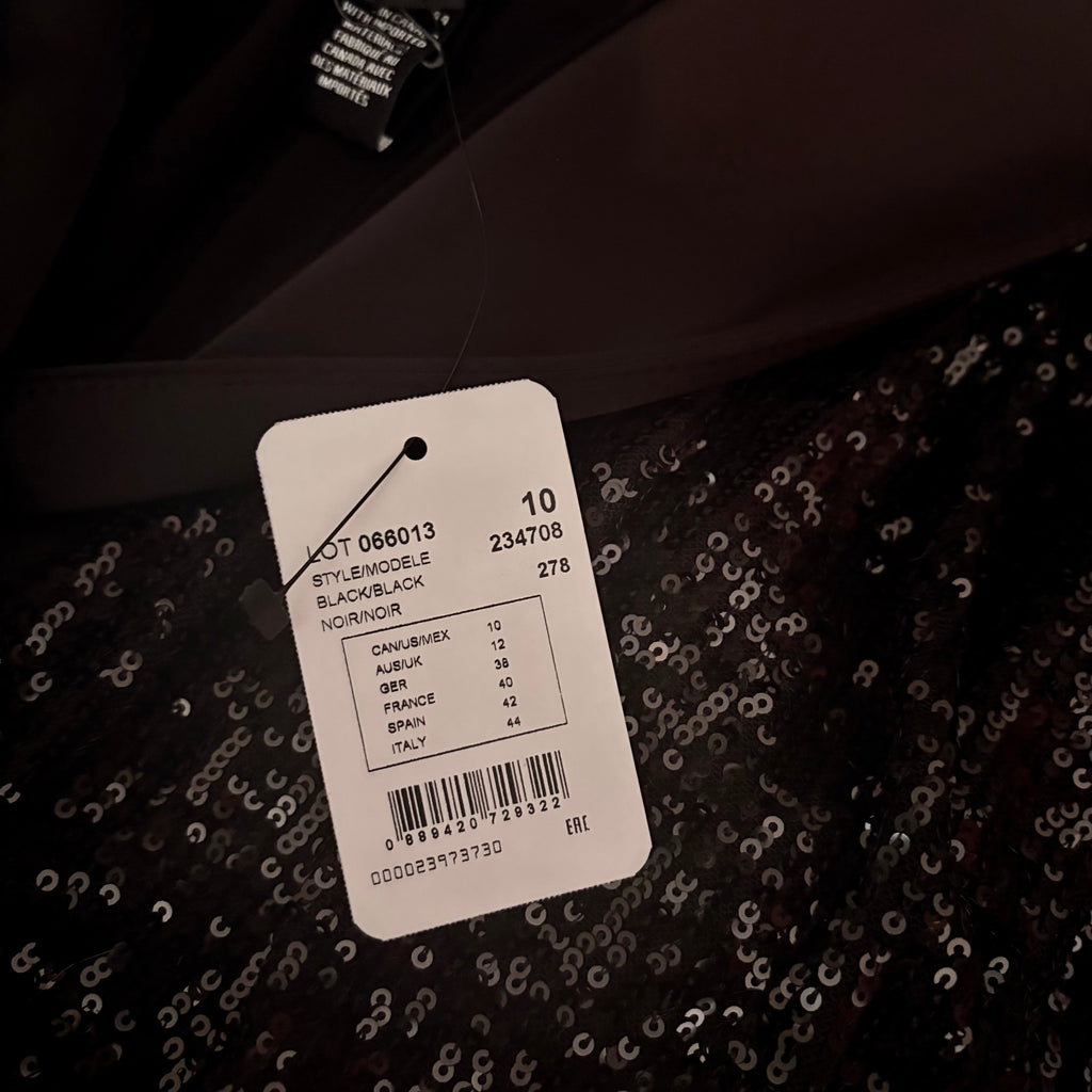 Joseph Ribkoff Signature Sequin Tuxedo Dress Size 10