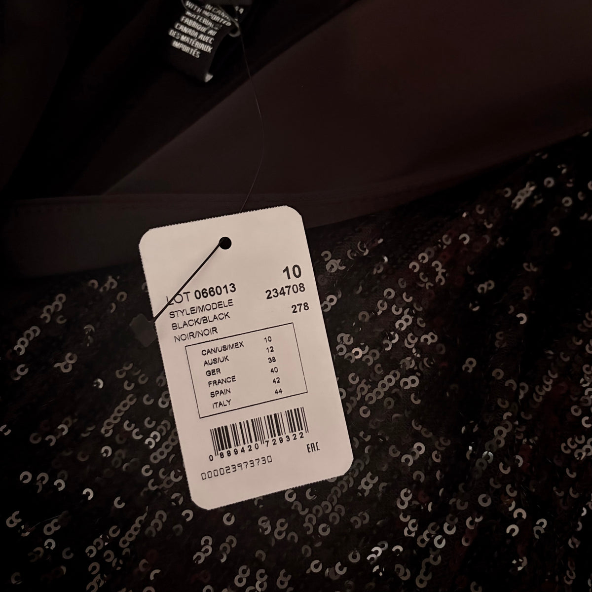 Joseph Ribkoff Signature Sequin Tuxedo Dress Size 10