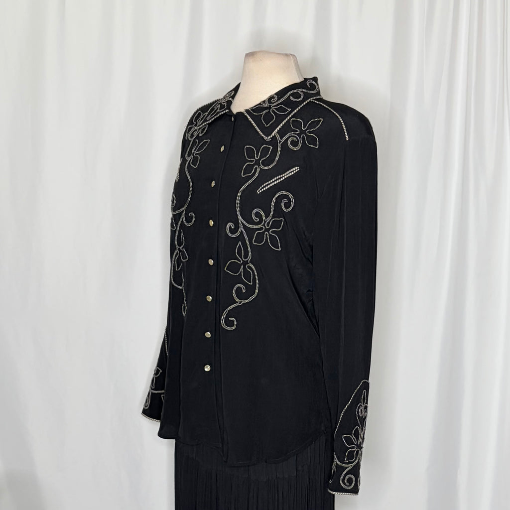 Double D Ranchwear Crinkle Top Maxi Skirt Set M/L