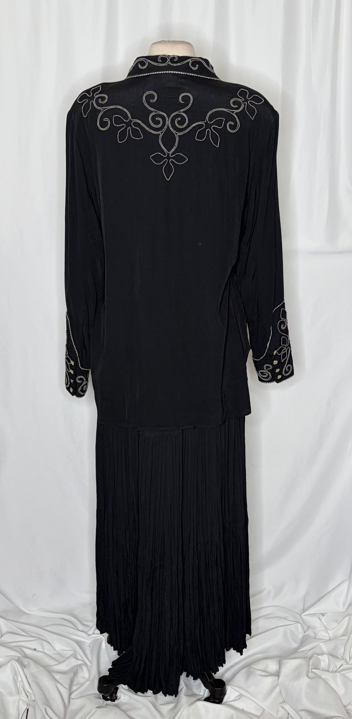 Double D Ranchwear Crinkle Top Maxi Skirt Set M/L