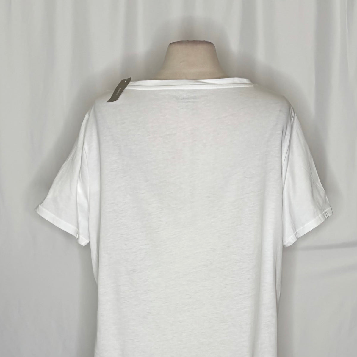 NWT J.Crew Vintage Jersey V-Neck T-Shirt White X-Large