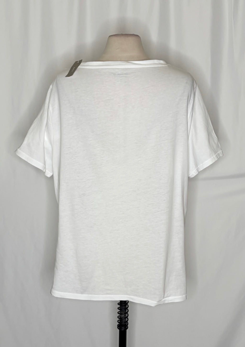 NWT J.Crew Vintage Jersey V-Neck T-Shirt White X-Large