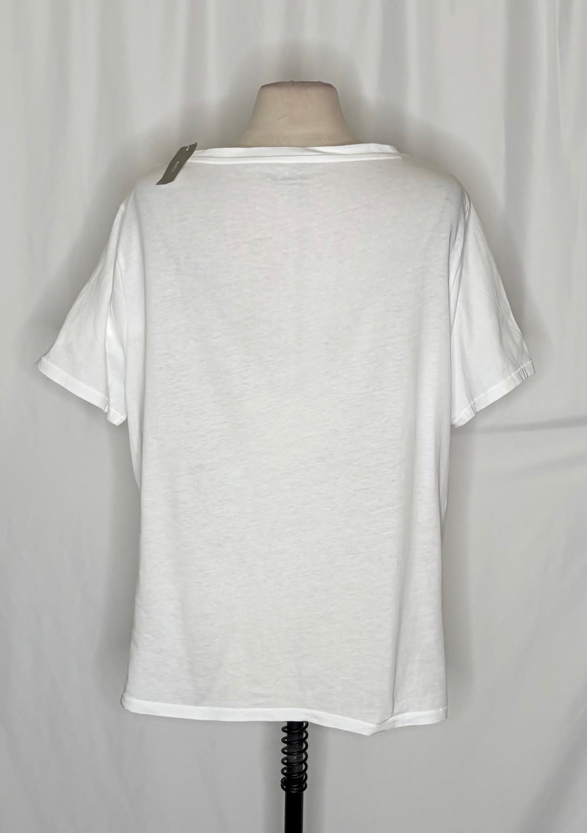 NWT J.Crew Vintage Jersey V-Neck T-Shirt White X-Large