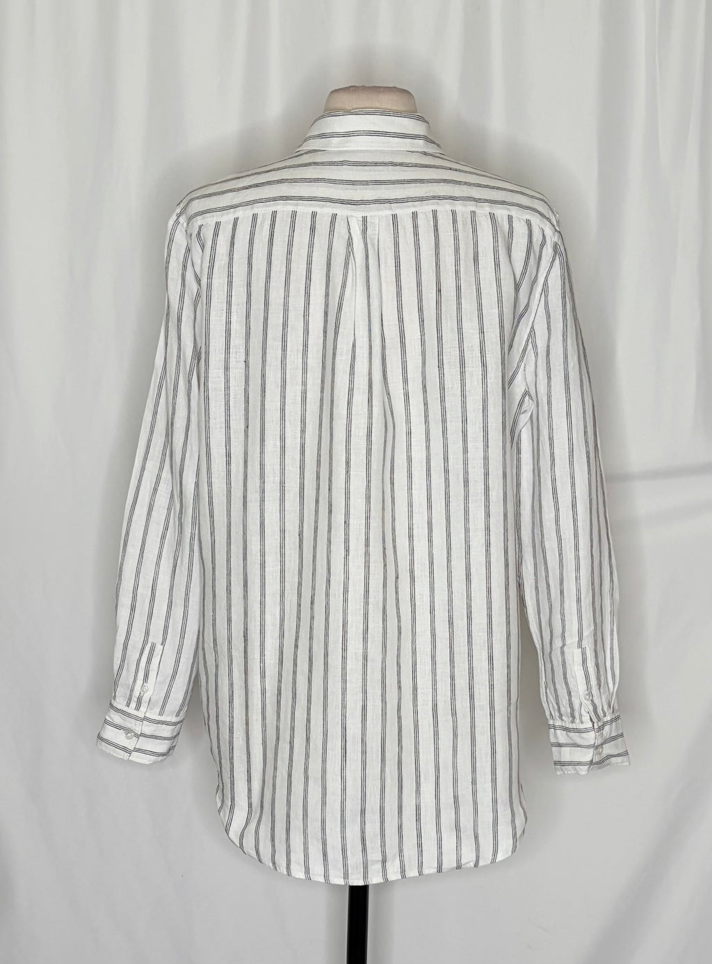 Quince European Linen Striped Shirt Large