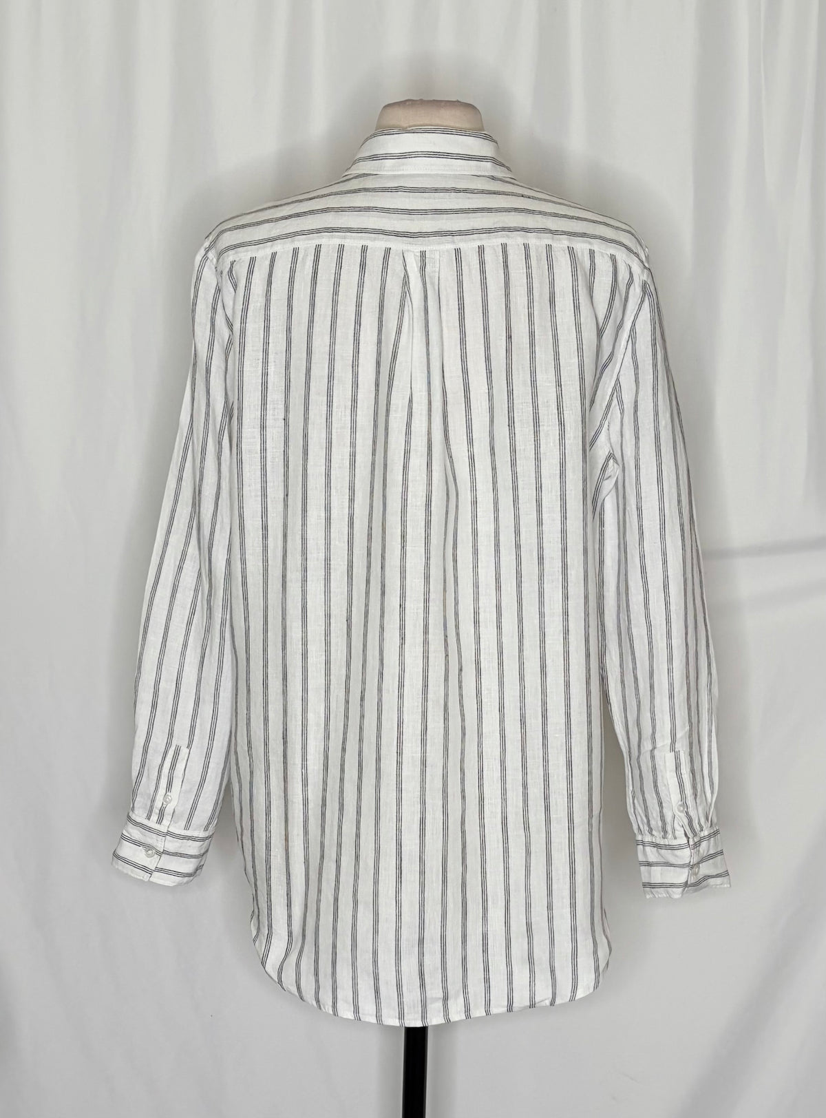 Quince European Linen Striped Shirt Large