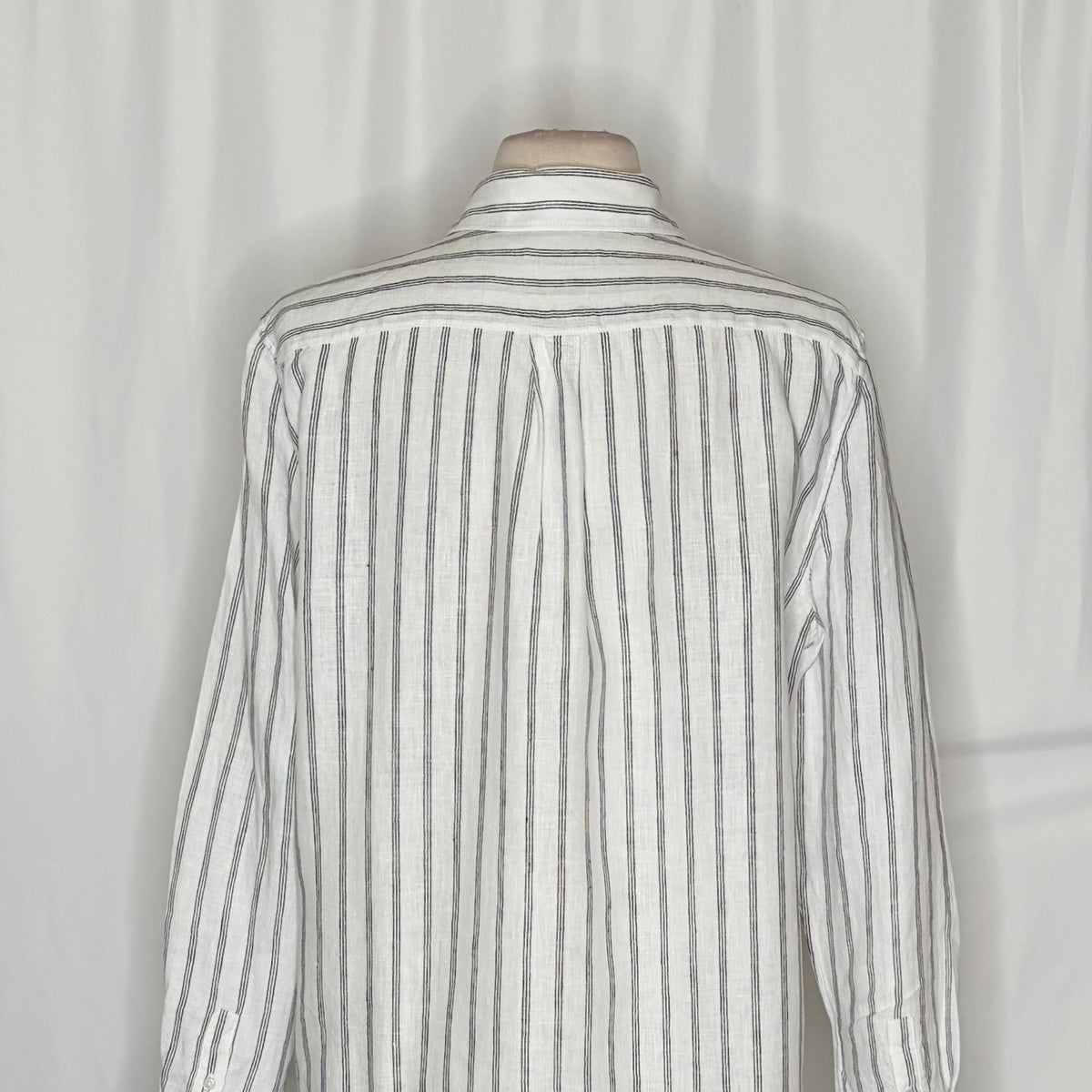 Quince European Linen Striped Shirt Large