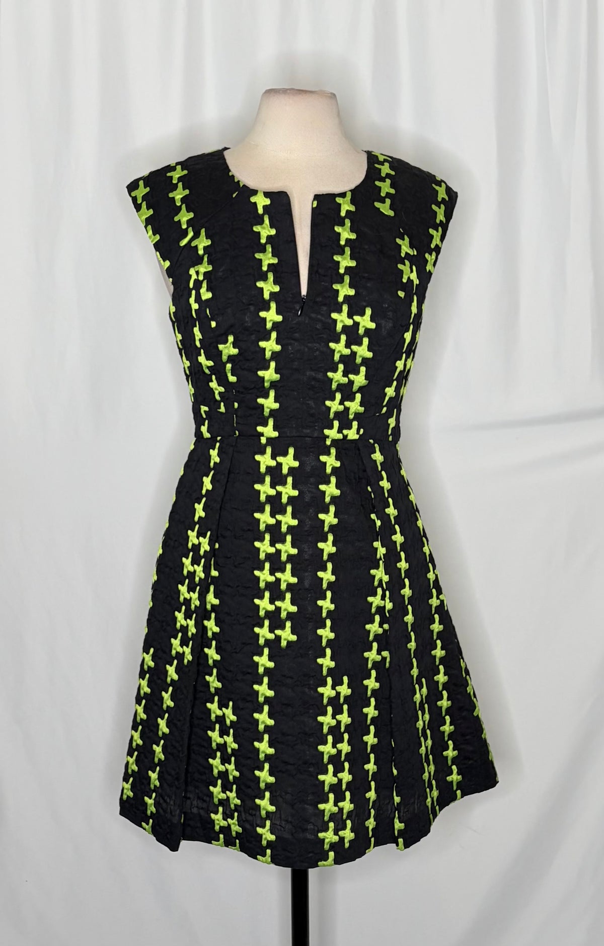 Milly Bergdorf Goodman Textured Fit & Flare Dress Size 8